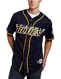 NHL Men's St. Louis Blues Short Sleeve Button Front Replica Jersey (Pro Navy/Pro Light Gold, X-Large)