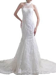 Mermaid Lace Applique Beaded Jeweled  Dress