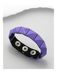 Light Purple Plastic Colored Enamel Bracelet In White Base