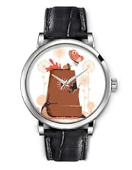 SPRAWL Aanalog Fashion Series Silver Ladies Watches of Genuine Black Leather Strap,Unique Wrist Watch for Women Girls Designed with World of Nature