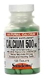 Sundown Natural Oyster Shell Calcium Plus Vitamin D, 500 mg, Tablets, 120 tablets (Pack of 4)