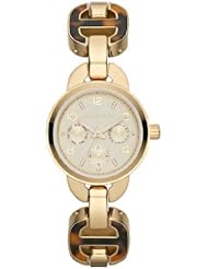 Michael Kors MK4275 Womens Gold Watch with Tortoise Shell Accent