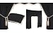 Bild: Universal Lkw Truck Gardinen-Set 5tlg. - Schwarz/Wei� Mikrofaser