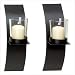 Modern Art Candle Holder Wall Sconce Plaque Set Of Two [Kitchen]