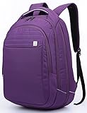 BRINCH&reg; Unisex Nylon College Business Travel Backpack Knapsack Bag Student School Laptop Backpack With Side Pocket for Up To 15.6 Inch Macbook Air / Macbook Pro / Laptop / Notebook / Chromebook(Purple)