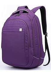 BRINCH&reg; Unisex Nylon College Business Travel Backpack Knapsack Bag Student School Laptop Backpack With Side Pocket for Up To 15.6 Inch Macbook Air / Macbook Pro / Laptop / Notebook / Chromebook(Purple)