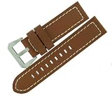 Italian Design Premium Watch Browm 24mm Leather Replacement Straps