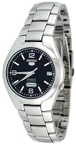 Seiko Wrist Watches-Seiko 5 SNK623K1 Automatic Mechanical Self-Winding Black Dial Date Day Stainless Steel Case Water Resistance Men's Watch
