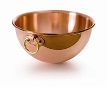 Mauviel Copper 10-Inch/4.6L/4.9-Quart Egg White Bowl with Ring