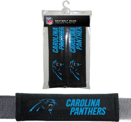 NFL 96728 Carolina Panthers Seat Belt Pads 2 Pack