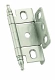 Amerock PK3175TM-G10 Hinge Full Inset Full Wrap Minaret Tip Satin Nickel, 3/4-Inch Door Thickness