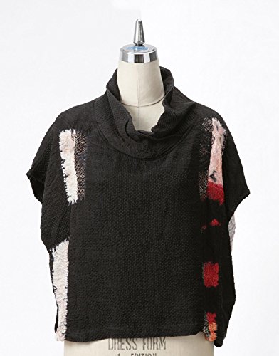 ポンチョブラウス 22960　一点もの本シルク　絞り和風の雰囲気