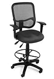 Modern Mesh Ergonomic Task Chair with Adjustable Arms and Footstool (Gray)  ....