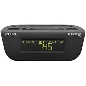 PURE Siesta Mi, DAB/FM Clock Radio - Black