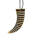 Resin Imitation Bone Pendant Fang - Adjustable Cord - 70mm x 22mm