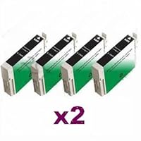 8 Packs Compatible INK Cartridges for Epson T0601 Black Stylus Cx3800 Cx4200 Cx5800