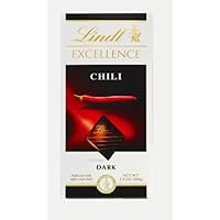 Lindt Excellence Chili Dark Chocolate Bar, 3.5-Ounce Packages (Pack of 12)