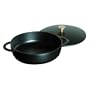 Staub 4 Quart Hexagon Saute Pan and Braiser, Black Matte