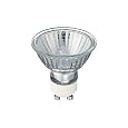 50 WATTS MR16 GU10 BASE EXN FLOOD HALOGEN LIGHT BULB WITH LENS COVER 120 VOLTS 4,000 HOURS 36 DEGREE BEAM SPREAD