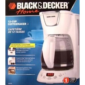 BLACK and DECKER 12 cup COFFEE MAKER U.S. AND CANADA UL LISTED by Black & Decker