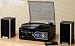 Steepletone SMC99r: Transfer Vinyl to MP3/USB Convert 4-in-1 Music Centre with turntable record player/CD/Radio - Black/Black panel colour
