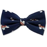 Cocker Spaniel by Kay Nine Design navy blue polyester pretied bowties