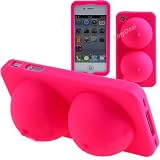 IBOOBIES Soft Silicone Cover Case for Apple iPhone 4G - RED