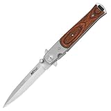 M-Tech Folding Knife Wood Stiletto Style Small
