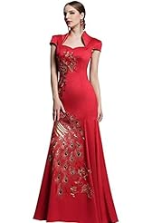 Cocktail Cap Sleeves Vintage Polyester Evening Dress/Bridesmaid Dress/Wedding Party Dress 