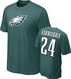 Nnamdi Asomugha #24 Green Nike Philadelphia Eagles Name & Number T-Shirt