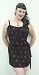 Sailor Jerry Anchor Repeat Drapey Dress Black Dress with Red Anchors
