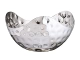 Elegance Bolt Hammered 10-1/2-Inch Triangular Single Wall Stainless Steel Serving Bowl