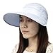 Sealike Chic Butterfly Sun Hat Wide Brim Summer Sun Visor Floppy Fold Beach Hat for Women Girls with Stylus Light Blue