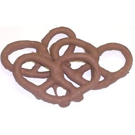 Scott's Cakes 1 lb. Double Dipped Milk Chocolate Covered Pretzels in a Decorative Small Tin