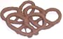 Scott's Cakes 1 lb. Double Dipped Milk Chocolate Covered Pretzels in a Small Christmas Presents Tin