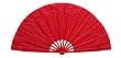 Pair of Folding Dancing Fan with Bamboo Frame and 100% Red Silk - Gift  for her, handmade gift