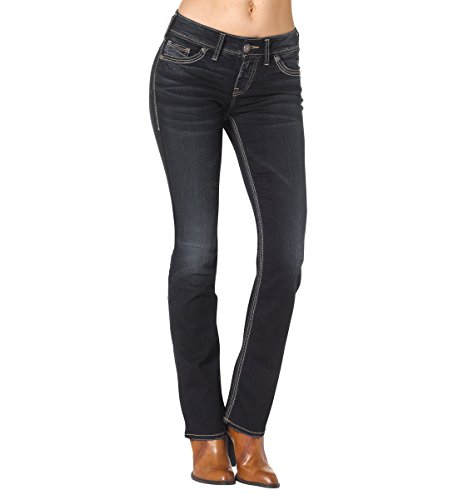 Silver Jeans Juniors Suki Mid-Rise Slim-Super Stretch Bootcut Jean