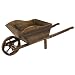 BARROW - Solid Wood Garden Wheelbarrow Planter - Brown