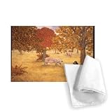 Autumn-Pigs, 1989 by Ditz - Tea Towel 100% Cotton - Art247 - Tea Towel - 46x70cm