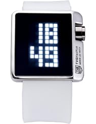 Unisex Watch White LED Light Digital Mirror Silicone Date Jelly Lady Men Fabulous Sport Watch