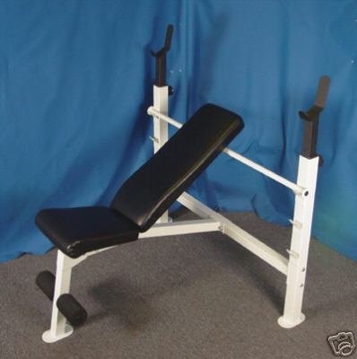 Cheap Olympic Bench Press w/ Regular 160 lb Black Weight Set