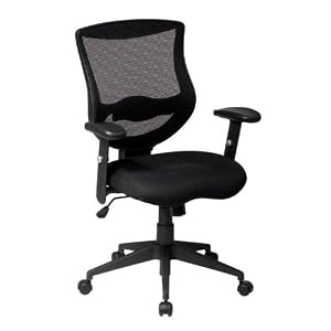 Office Star Screen Back chair with Mesh Seat, Adjustable Arms, Adjustable Lumbar and... by Office Star