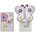 Tiddliwinks Nightlight/Switchplate Combo- Plum Butterfly