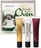 philosophy - fresh from the oven - coconut frosting, vanilla birthday cake and red velvet cake flavored lip shines