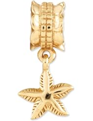 Reflection Beads Silver Gold Plated Starfish Beach Dangle