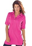 Roamans Womens Plus Size Oversized Polo