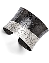 Leslies Sterling Silver and Ruthenium-plated Cuff Bangle