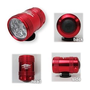 【クリックで詳細表示】FJK 6LEDサイクルライト(フロント/テール兼用) TQ-L767A(レッド)