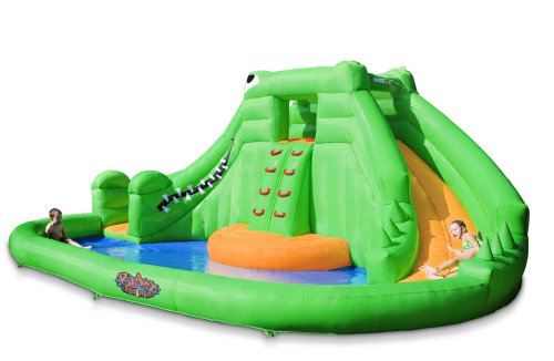 Blast Zone Crocodile Isle Inflatable water Park with Dual Slides by Blast Zone