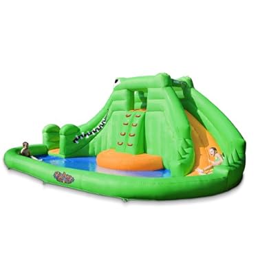 Blast Zone Crocodile Isle Inflatable Water Park With Dual Slides By Blast Zone